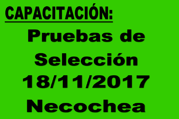 CAPACITACIÓN EN NECOCHEA - 18/11/2017