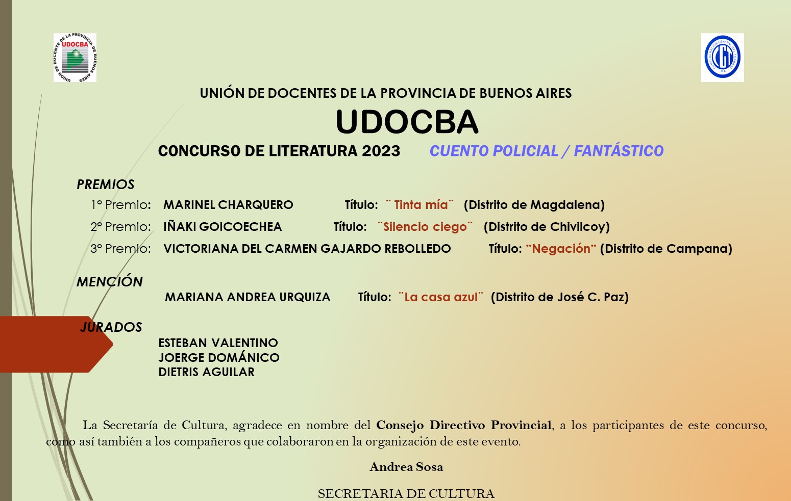 UDOCBA Concurso Literario 2023-0
